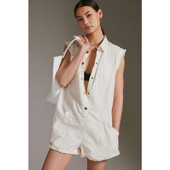 Anthropologie Pilcro Mechanic Romper - New Small - Picture 6 of 8